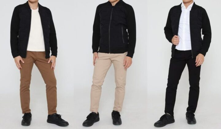 ニットコンビダウンジャケット コーデ例3種