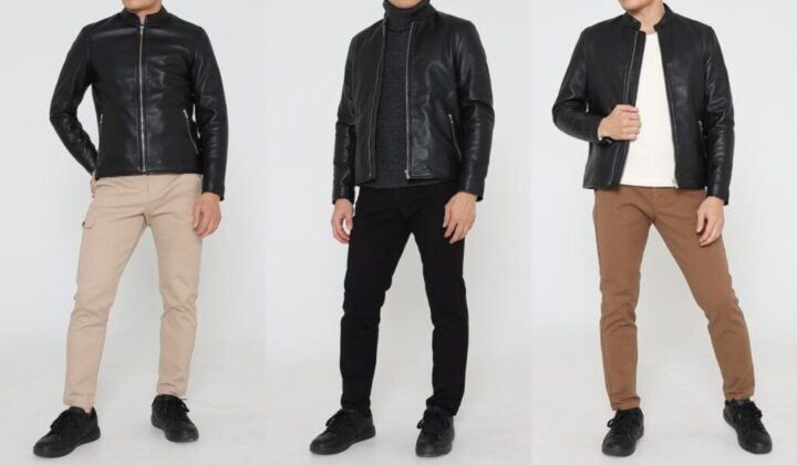 ラムレザーブルゾン コーデ例3種