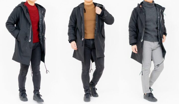 モッズコート ブラック コーデ例3種