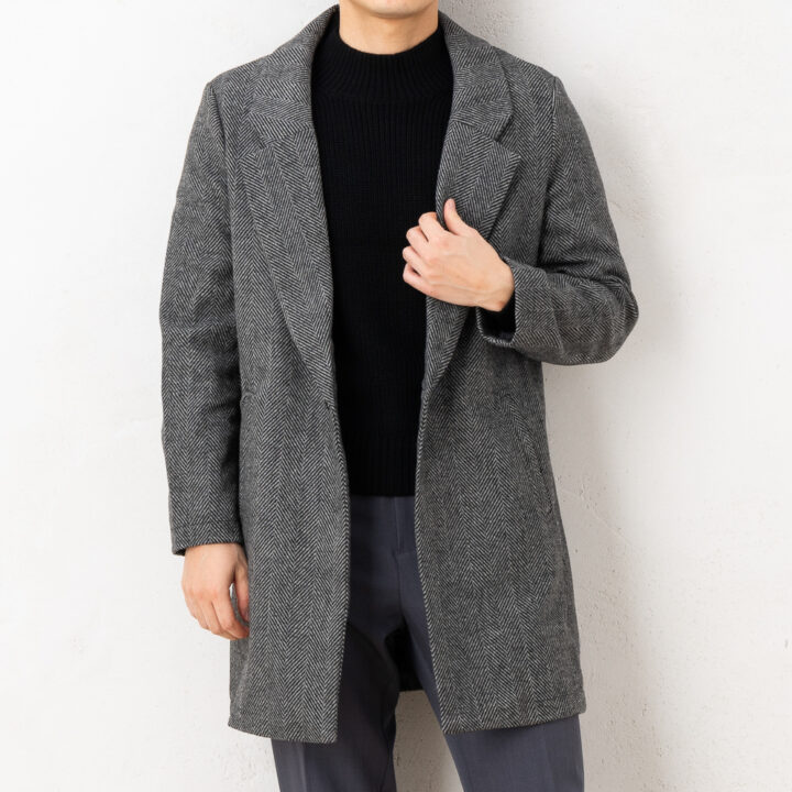 ヘリンボーンチェスターコート
